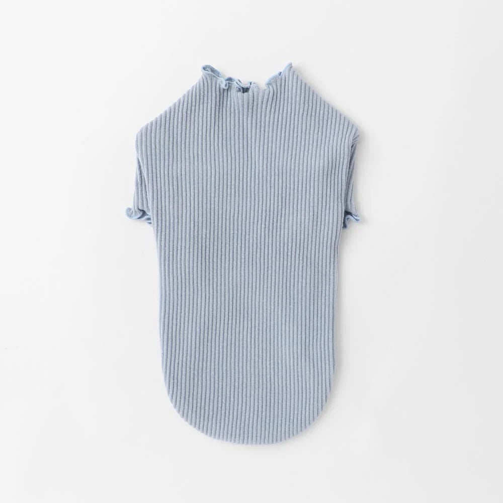 Pet Ribbed Shirt - Baby Blue