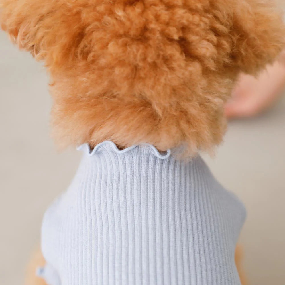 Pet Ribbed Shirt - Baby Blue