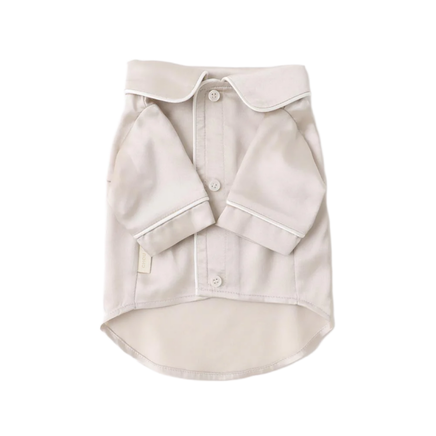 Dog shirt with collar on a white background