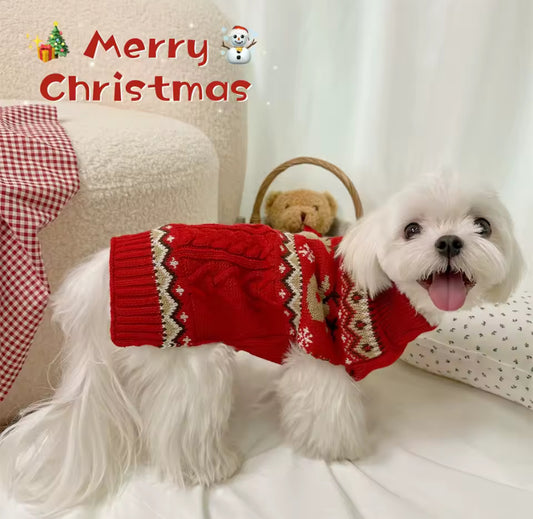 Reindeer Christmas Dog Sweater