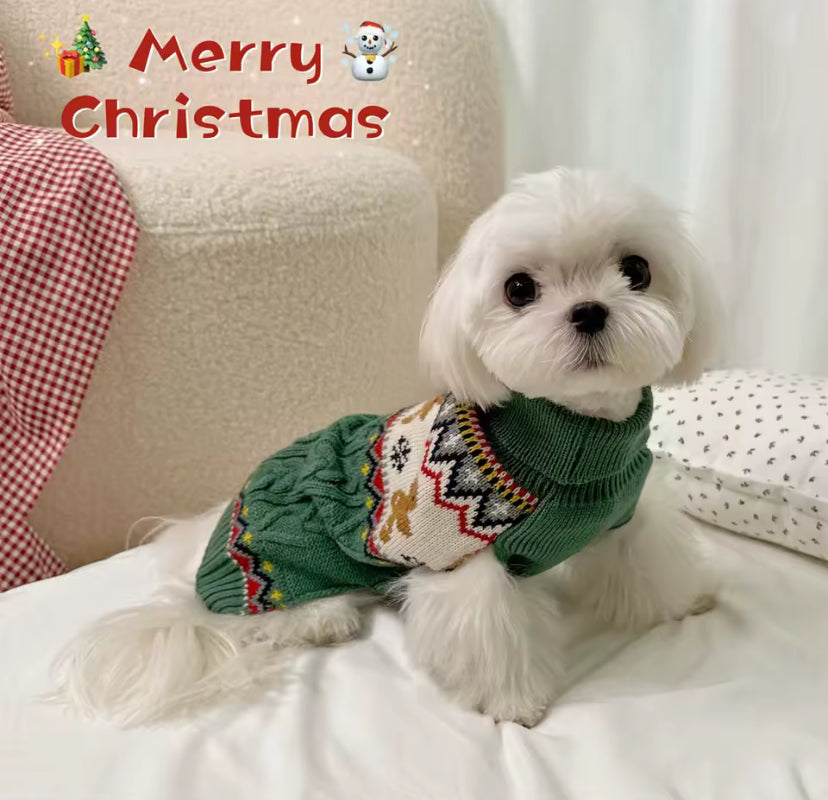 Gingerbread Christmas Dog Sweater