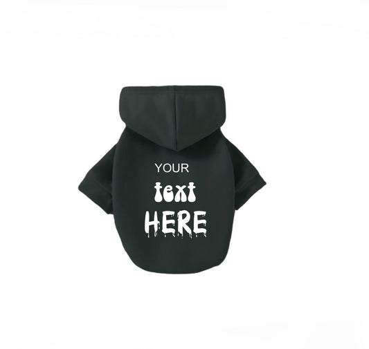 Personalized Cotton Hoodie -  Text