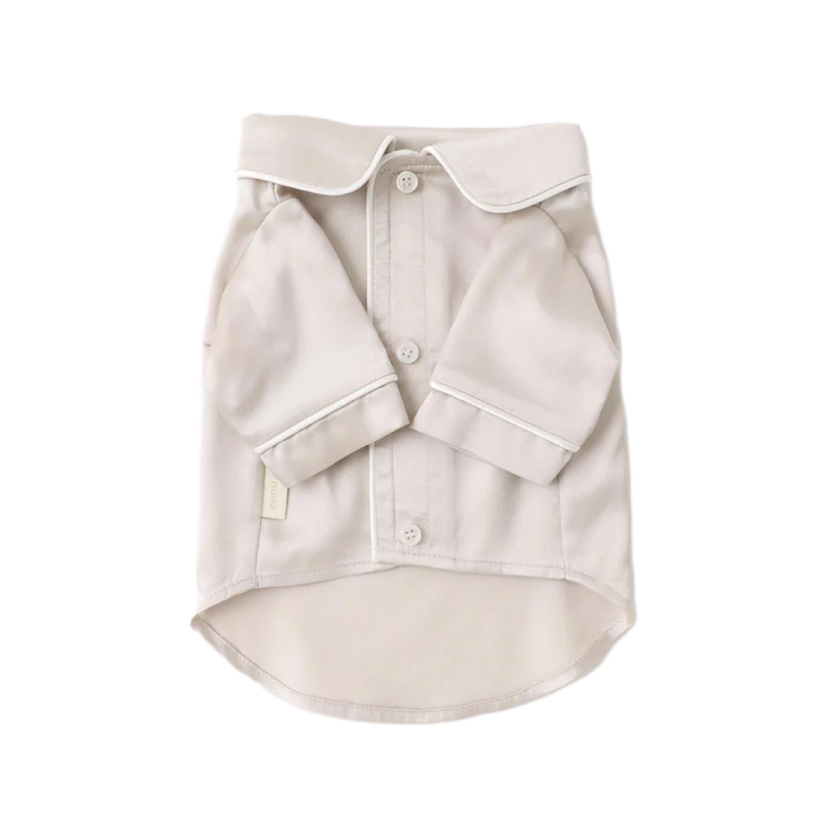 Dog shirt with collar on a white background